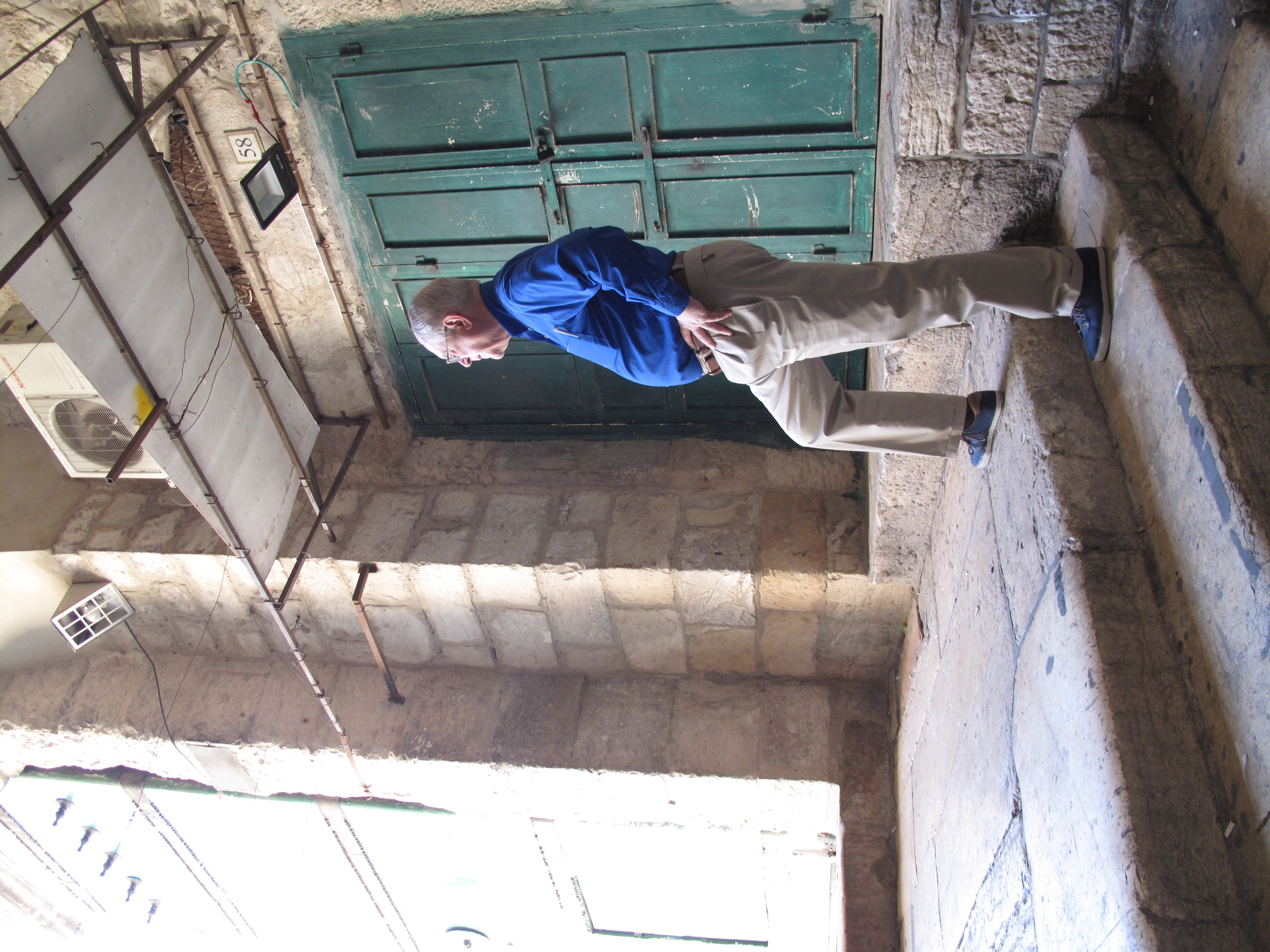 Jaroslav Folda at the Bab al-Qattanin in Jerusalem