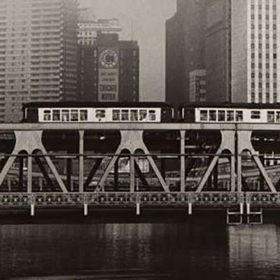 Untitled, Chicago (El Over River) (detail) by Yasuhiro Ishimoto