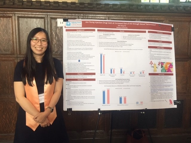Wei Ning Chi with capstone poster
