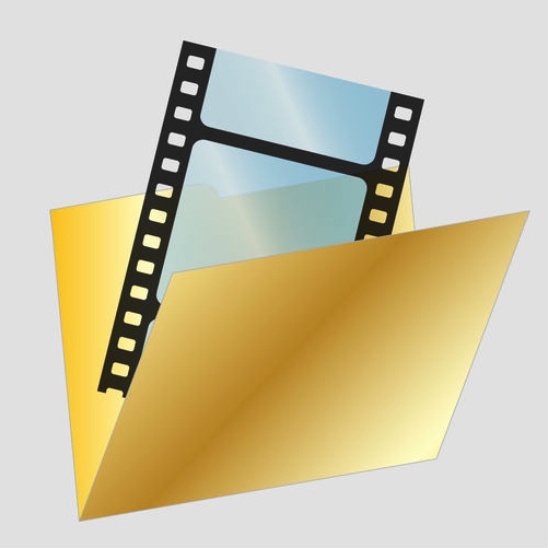 Film strip in a manila file folder