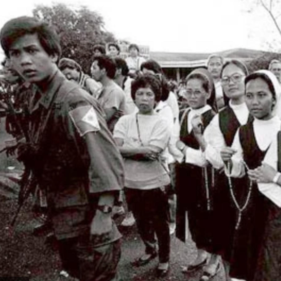 Activist nuns in 1986 People Power Revolution in Philippines