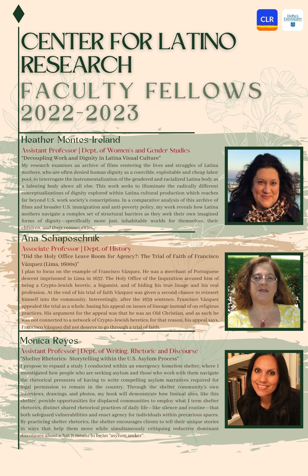 2022 - 2023 CLR Faculty Fellows