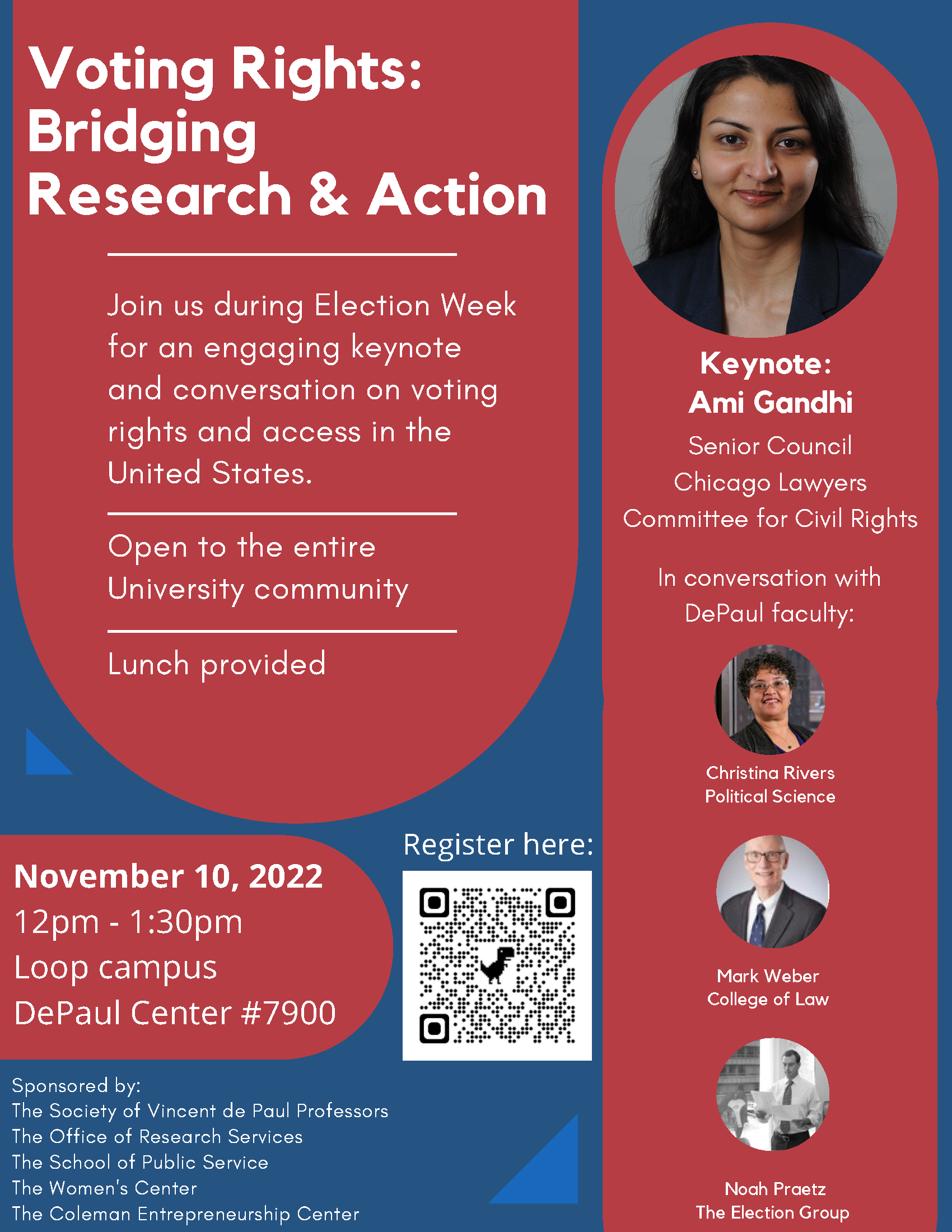 flyer for Voting Rights event