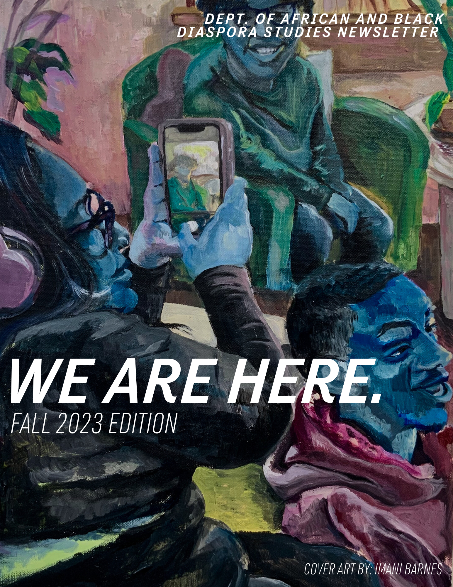 ABD Fall 2023 Newsletter cover artwork showing 3 individuals smiling.