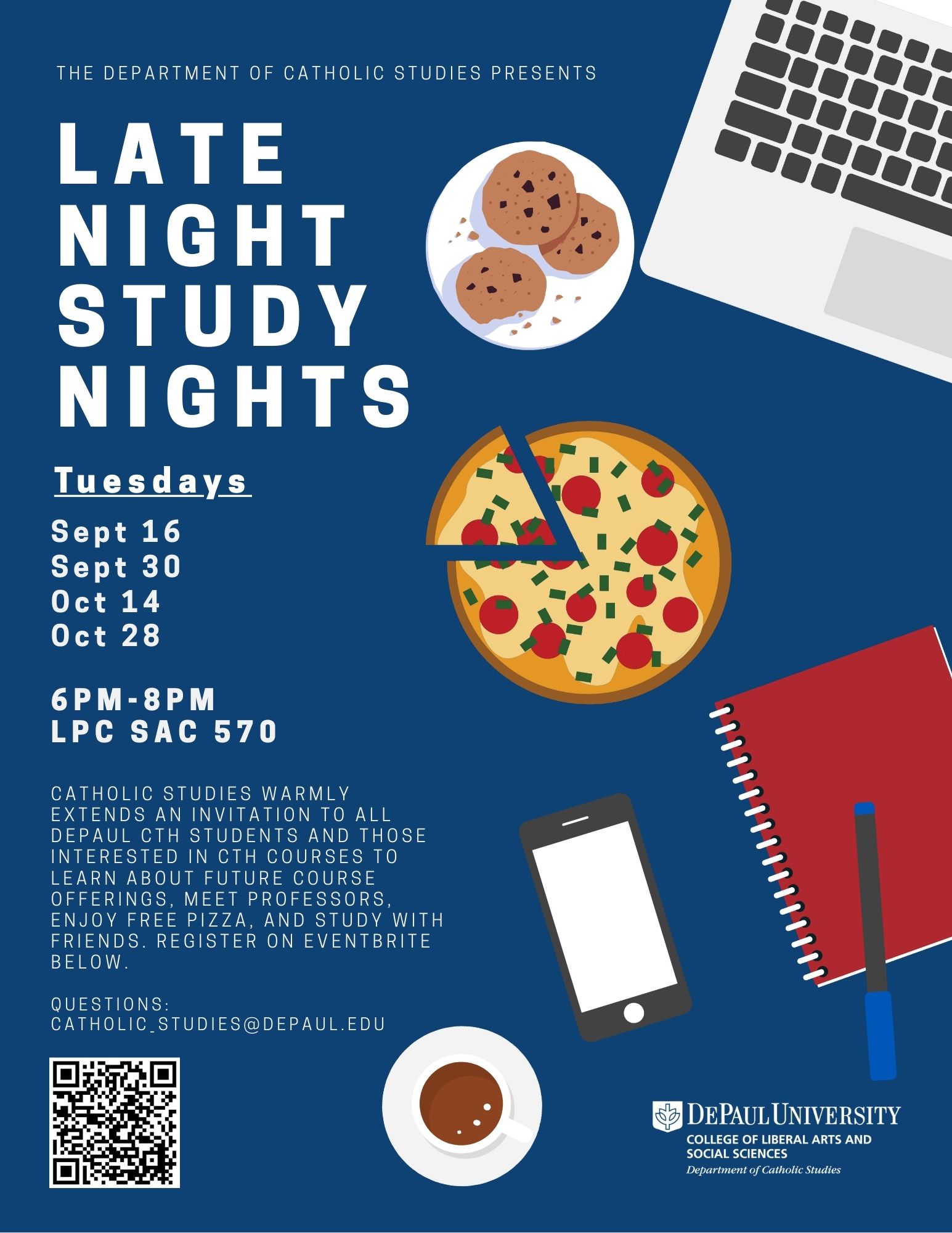 Late Night Study Nights Flyer