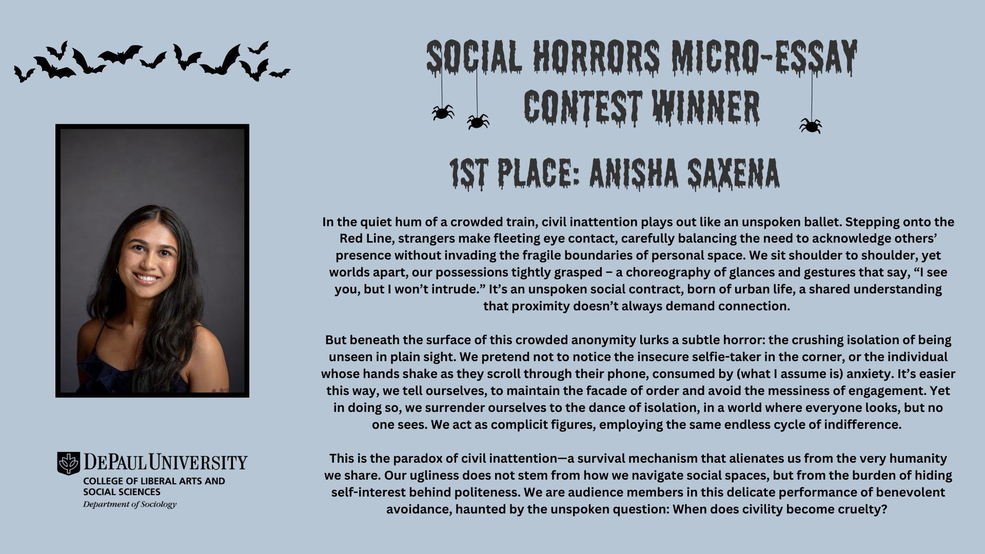 Social Horrors Micro-Essay Contest