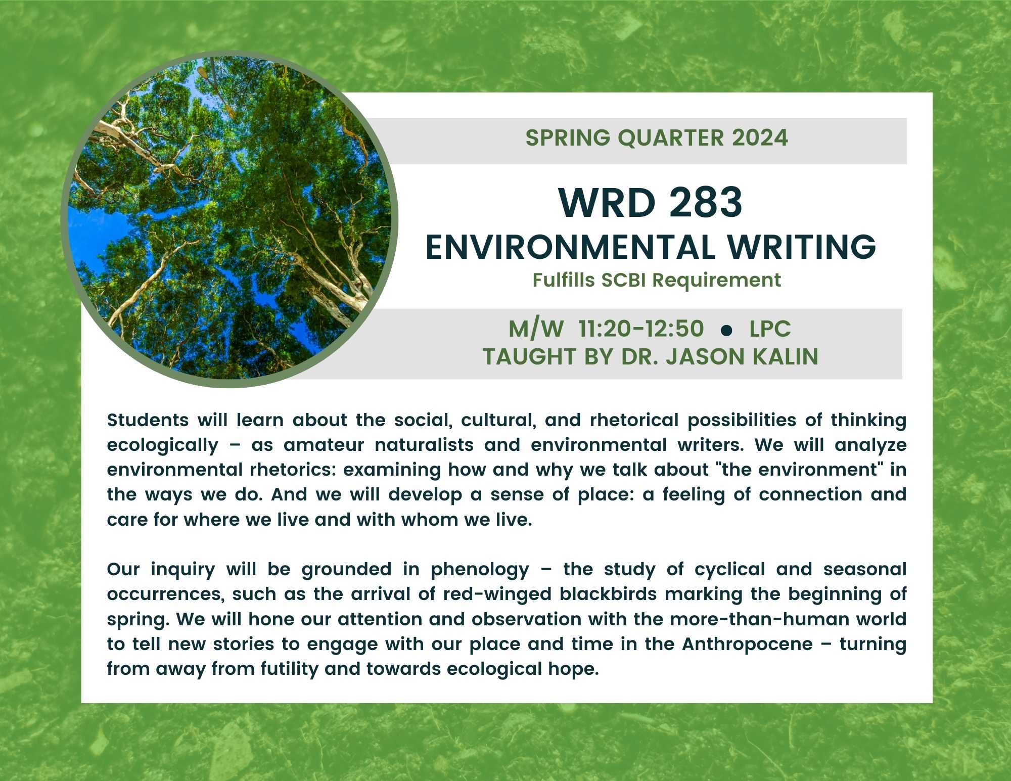 WRD 283: Environmental Writing