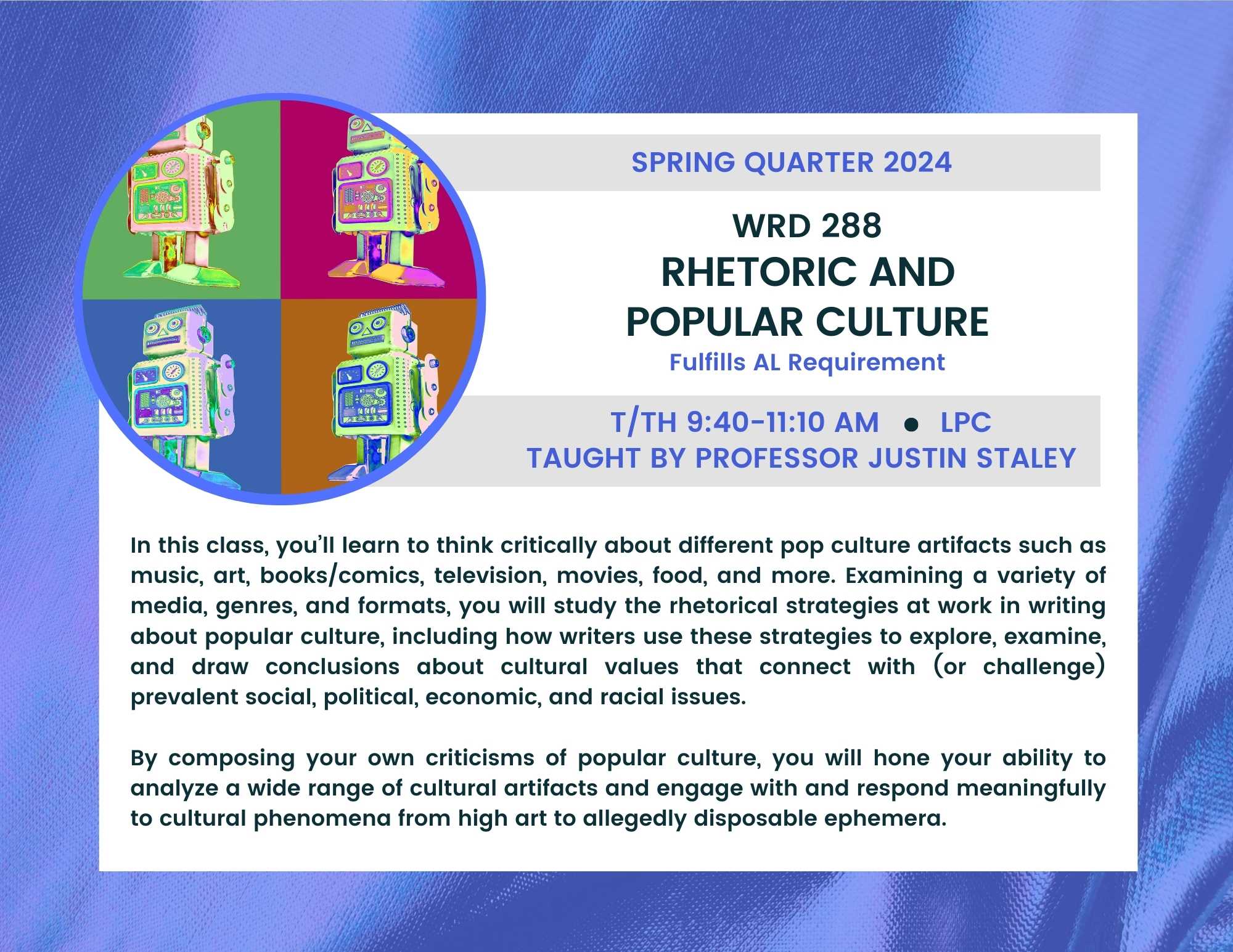 WRD 288: Rheotric and Popular Culture 