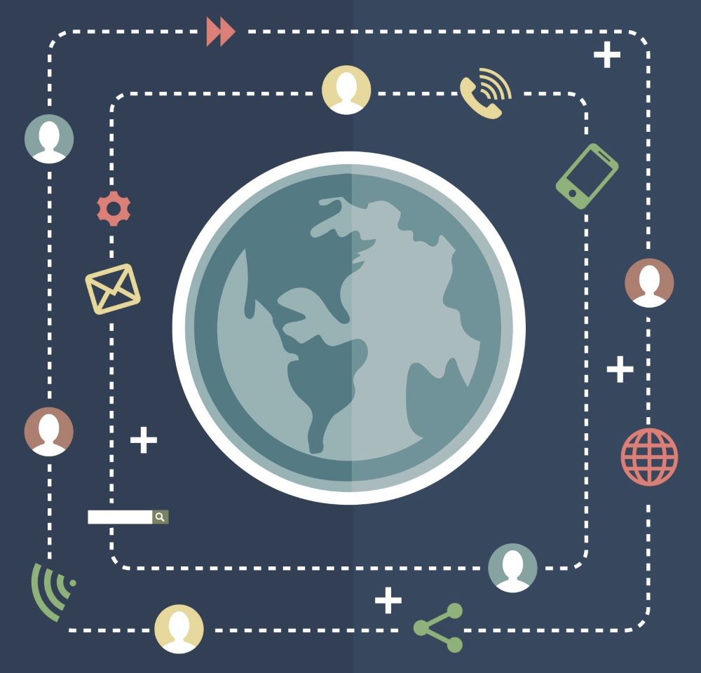 Global news abstract illustration