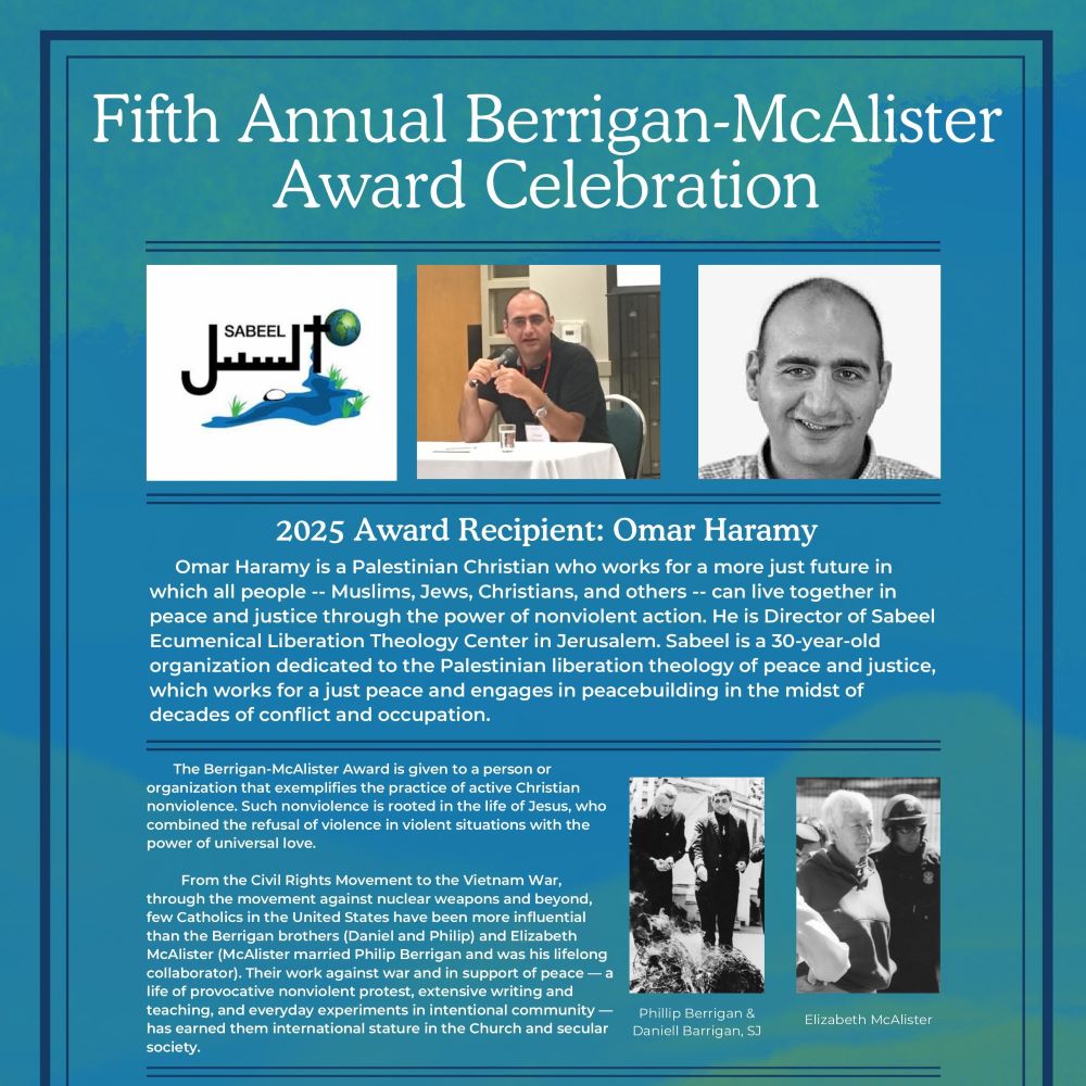 May 12 Berrigan-McAlister Award