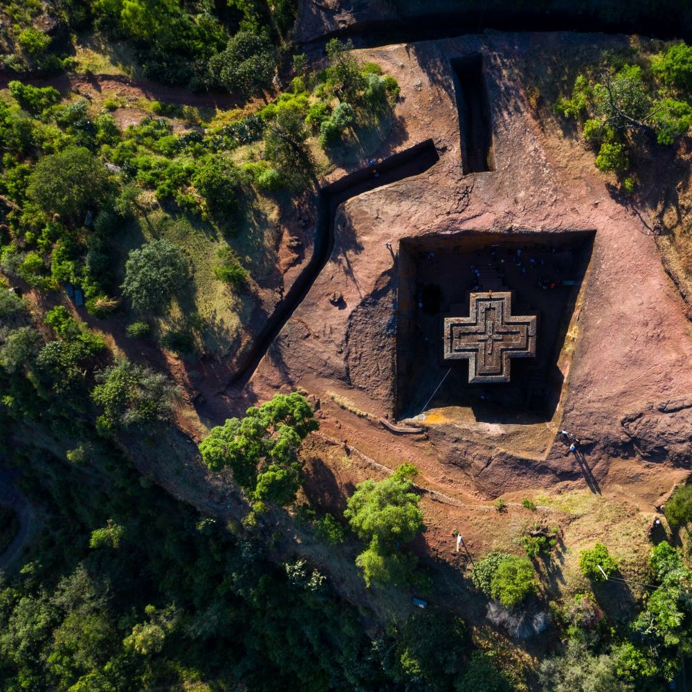 Rock-hewn church in Lalibela, Ethiopia